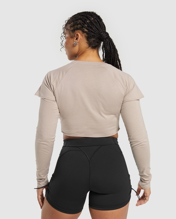 Lifting 2 In 1 Long Sleeve Crop Top