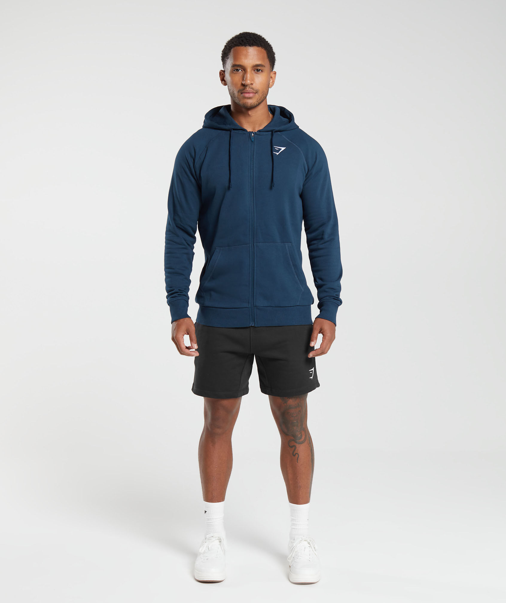 Crest Zip Up Hoodie