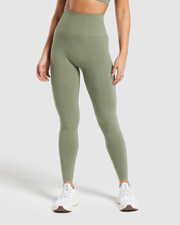 Ribbed Cotton Seamless Leggings