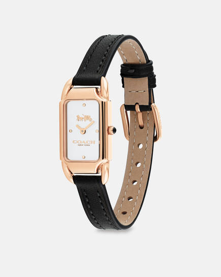 Coach Cadie Leather Strap Watch Rose Gold-Tone Buckle NWB NWT Horse & Carriage Amazon.com: Coach Cadie Women main image 3
