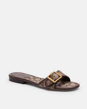 Margot Flat Sandal In Signature Jacquard