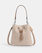 حقيبة باكيت روان قماش قنب بشعار الماركة