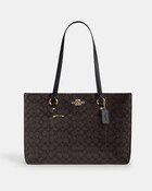 حقيبة يد ستايشن قماش قنب بنقشة شعار الماركة