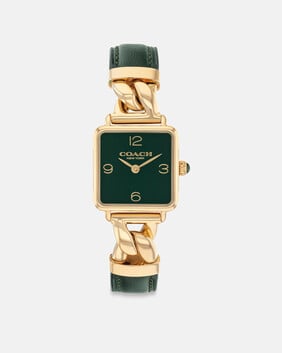 Cass Twisted Leather Watch, 22mm