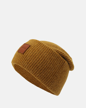 Leather Patch Beanie