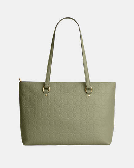 Buy COACH Station Tote Bag In Signature Leather Green Online in UAE