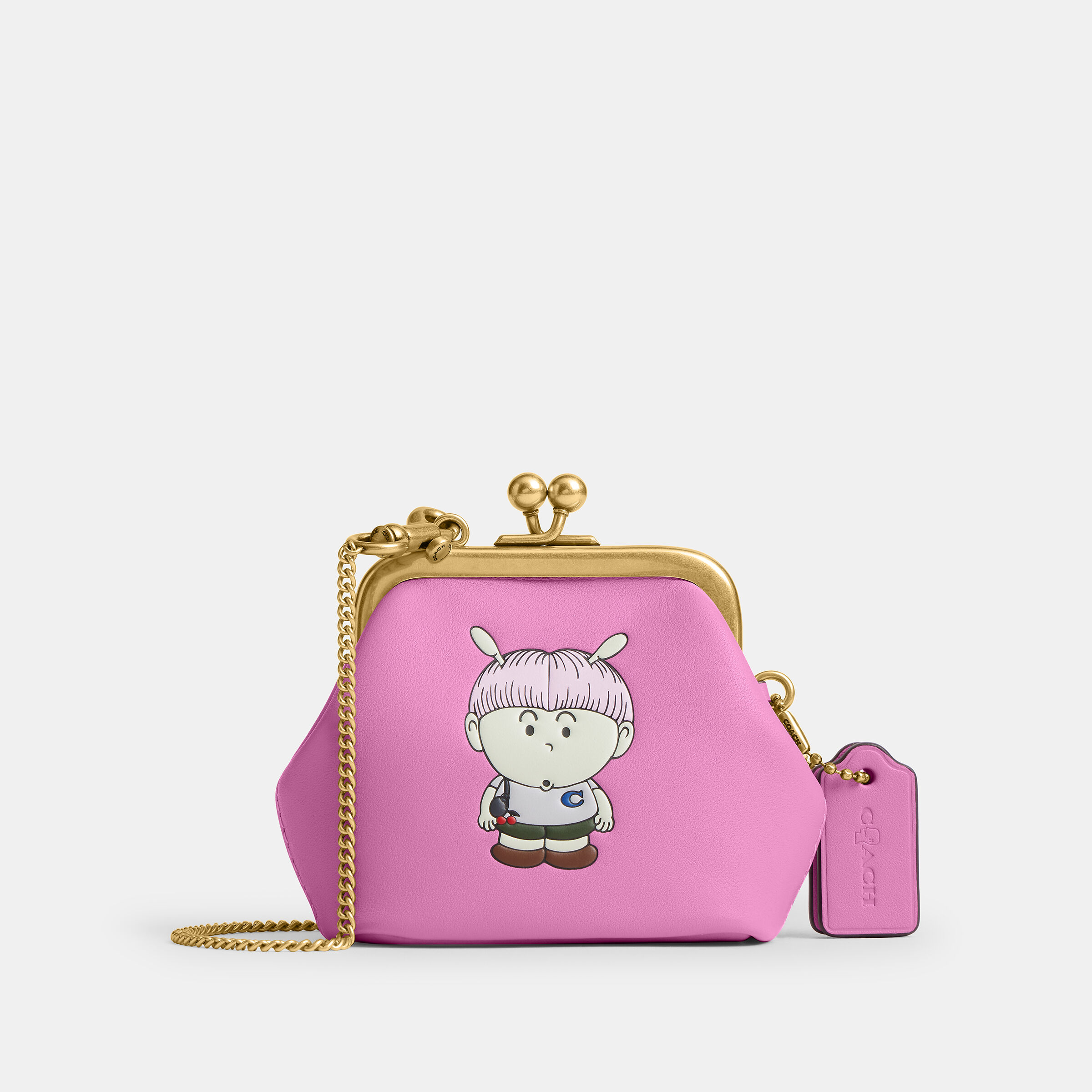 Buy COACH Brain Dead Kisslock Neck Pouch With Xerx Alien Pink