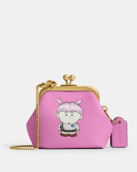 Brain Dead Kisslock Neck Pouch With Xerx Alien