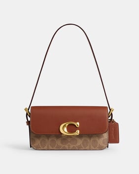 حقيبة كتف زوي قماش قنب بشعار الماركة