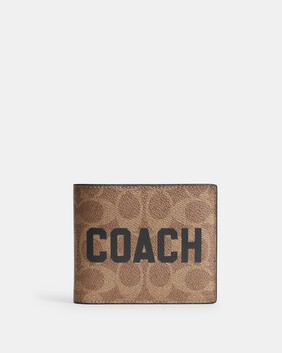 3-in-1 Wallet In Signature Canvas With Coach Graphic