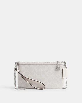 حقيبة صغيرة قماش قنب بشعار الماركة