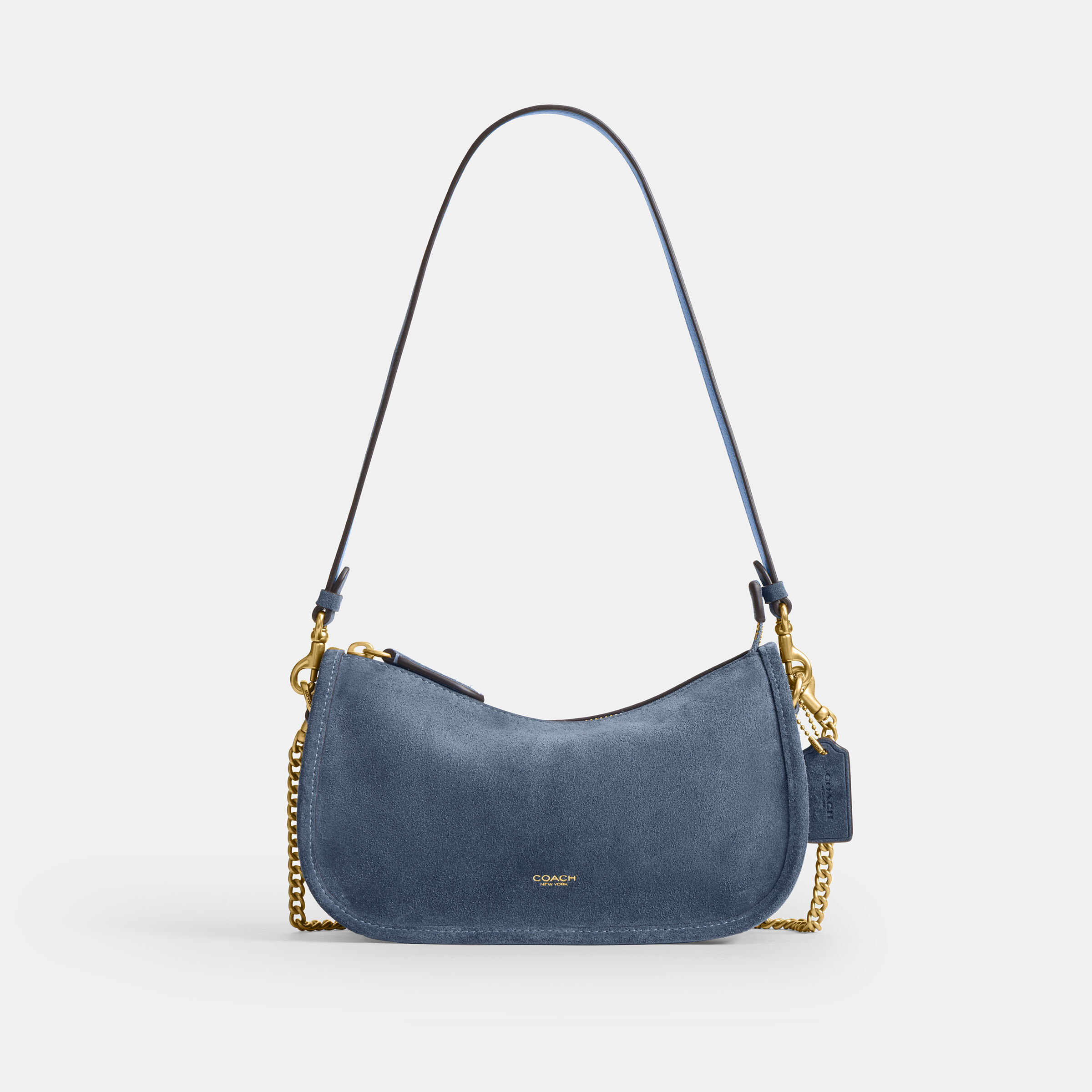 Buy COACH Suede Waverly Bag Light/Pastel Blue Online in UAE