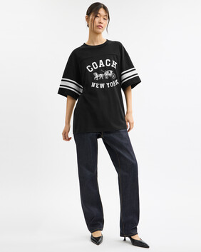 Horse And Carriage Relaxed T-shirt In Organic Cotton