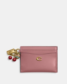 Spazzolato Leather Essential Card Case With Charm