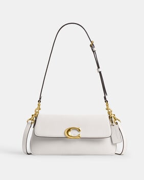Refined Calf Leather Jet Shoulder Bag