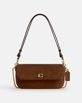 Suede Brook Flap Chain Bag