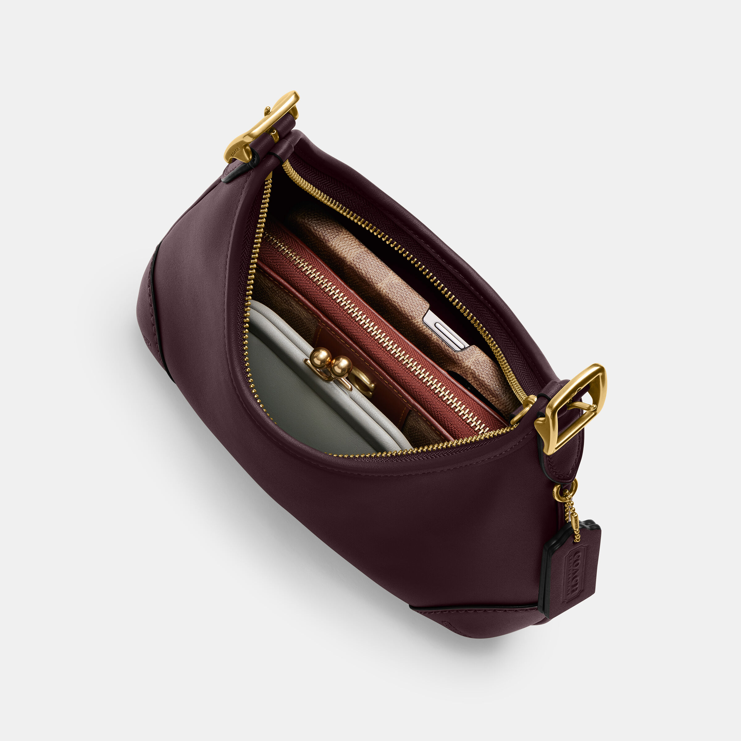 Buy COACH Hamptons Hobo Bag Dark Purple Online in UAE