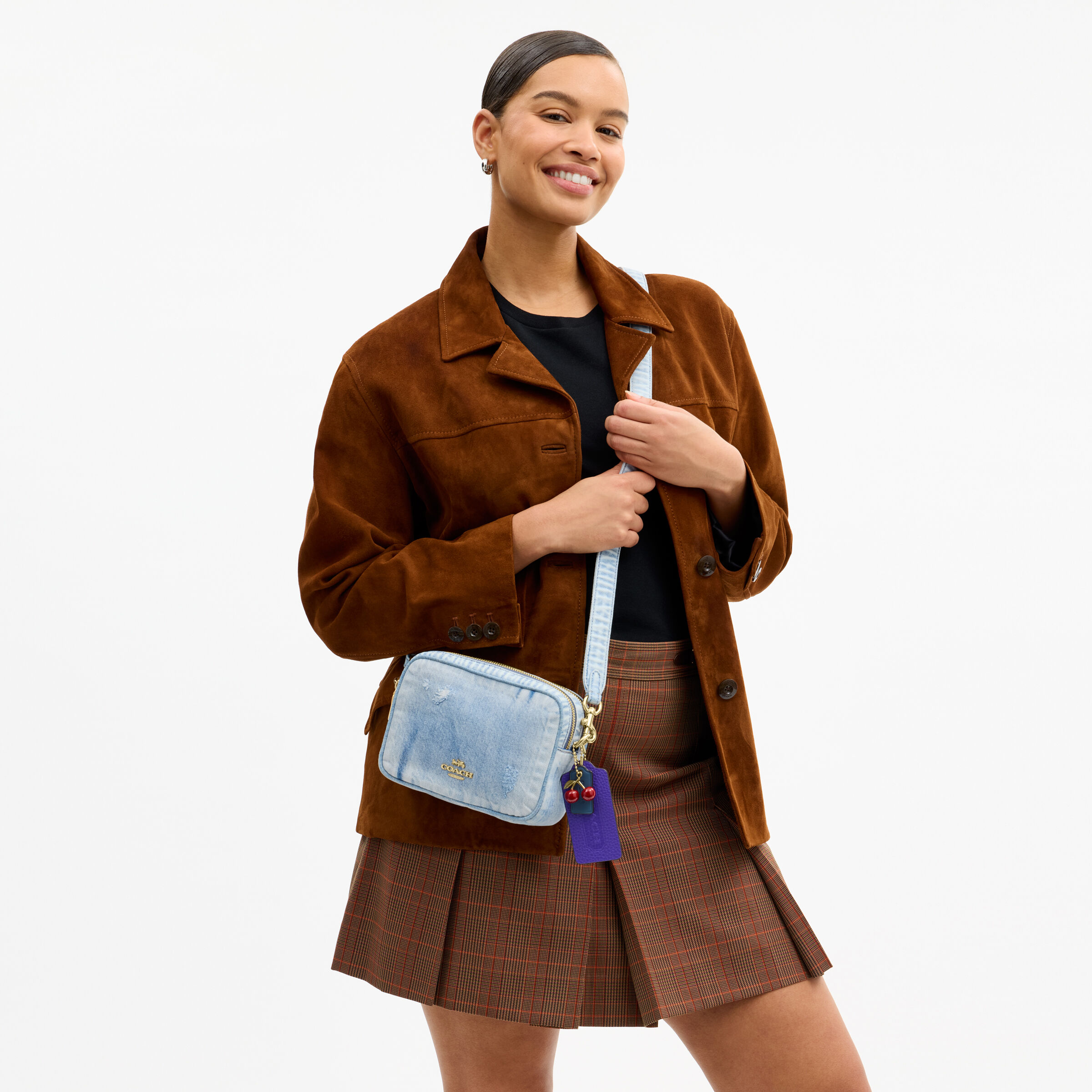 Buy COACH Mini Jamie Camera Bag In Loved Denim Light/Pastel Blue