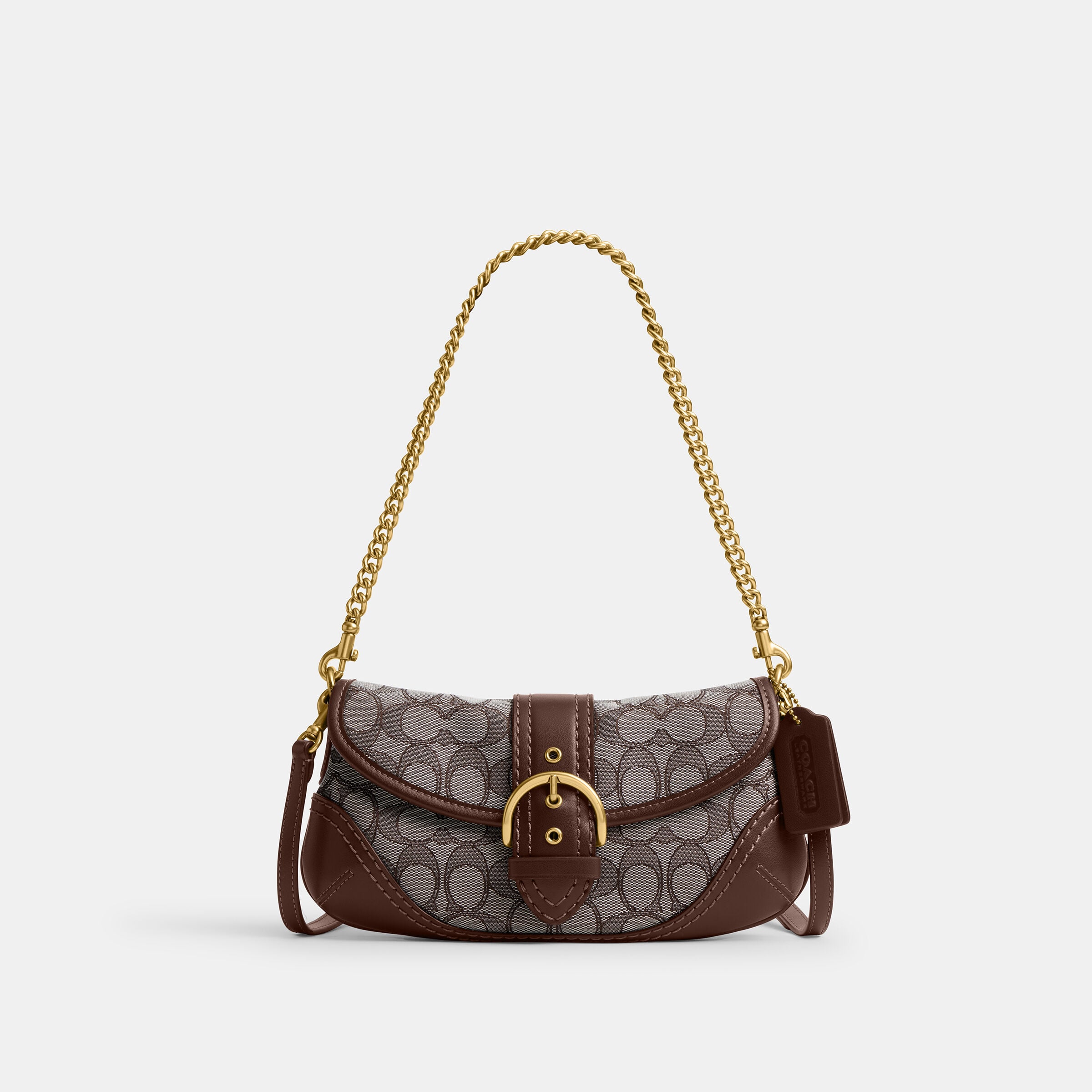 バッグ Coach Soho Hand Bag Signature Brown Buy COACH Soho Bag 25 In Signature Jacquard Dbrown Online in UAE