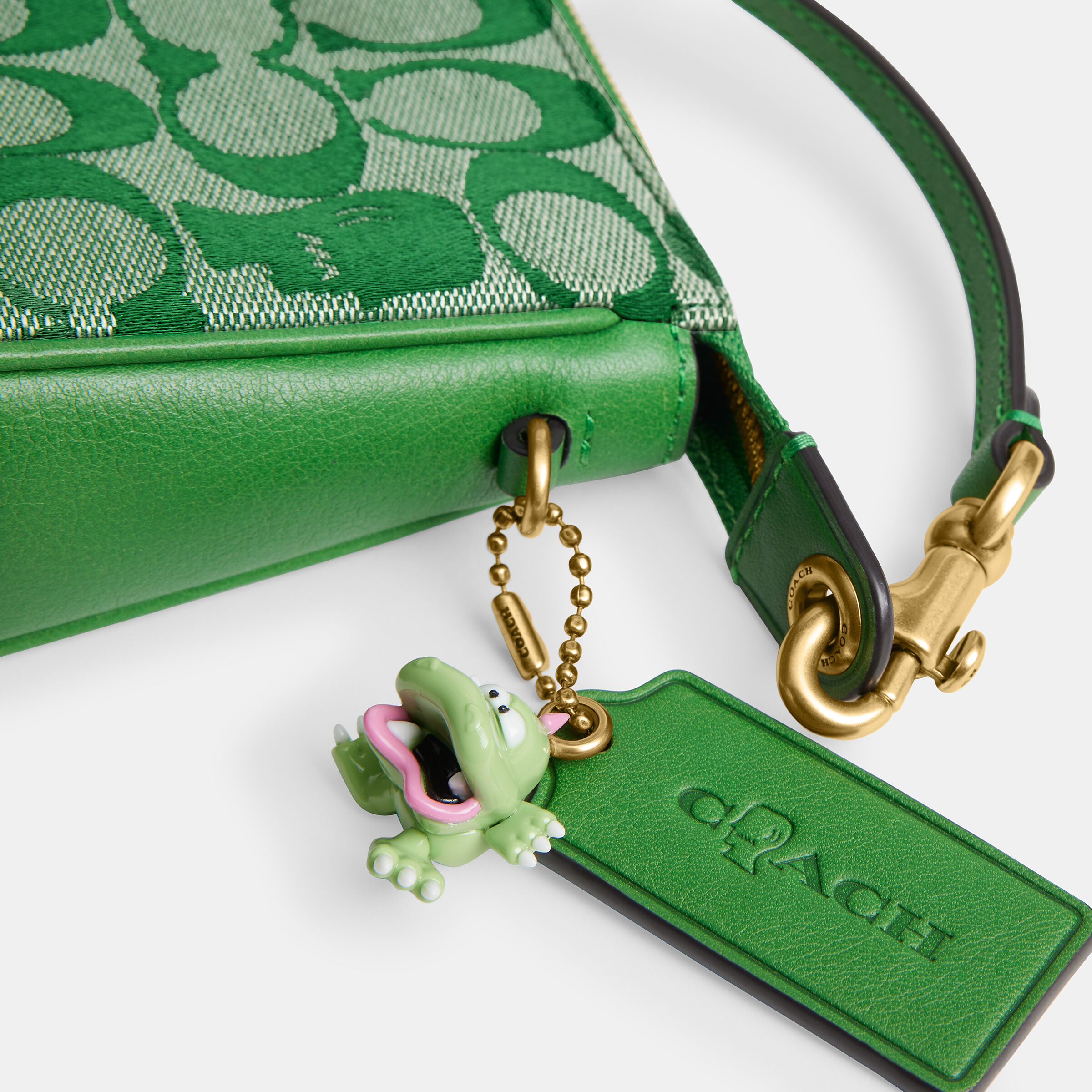バッグ coach One Shoulder Signature Green bag Buy COACH Brain Dead Plaza Bag In Signature Jacquard Green Online