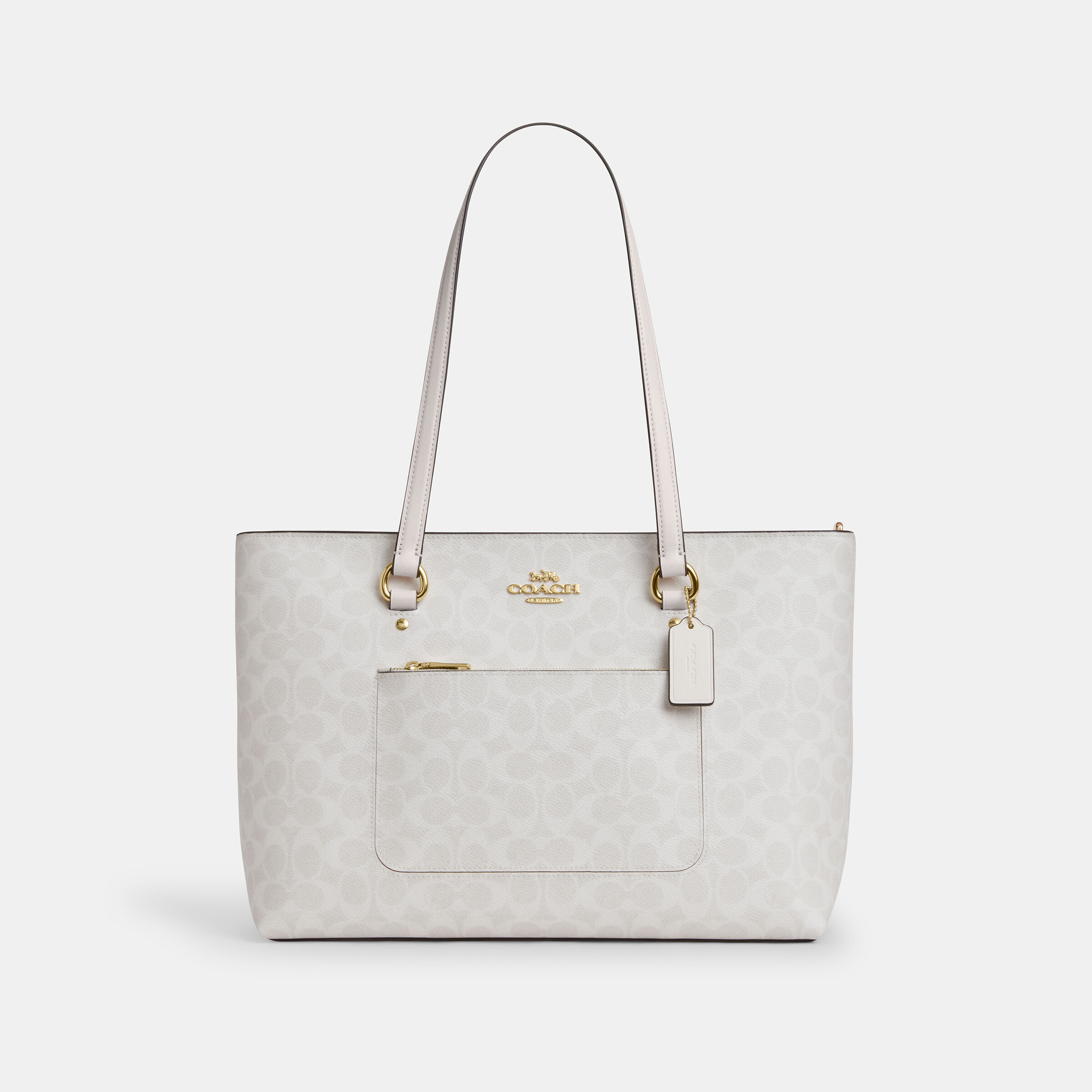 Buy COACH Station Tote Bag In Signature Canvas WHITE Online in UAE