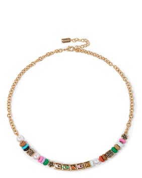 Logo Beaded Necklace