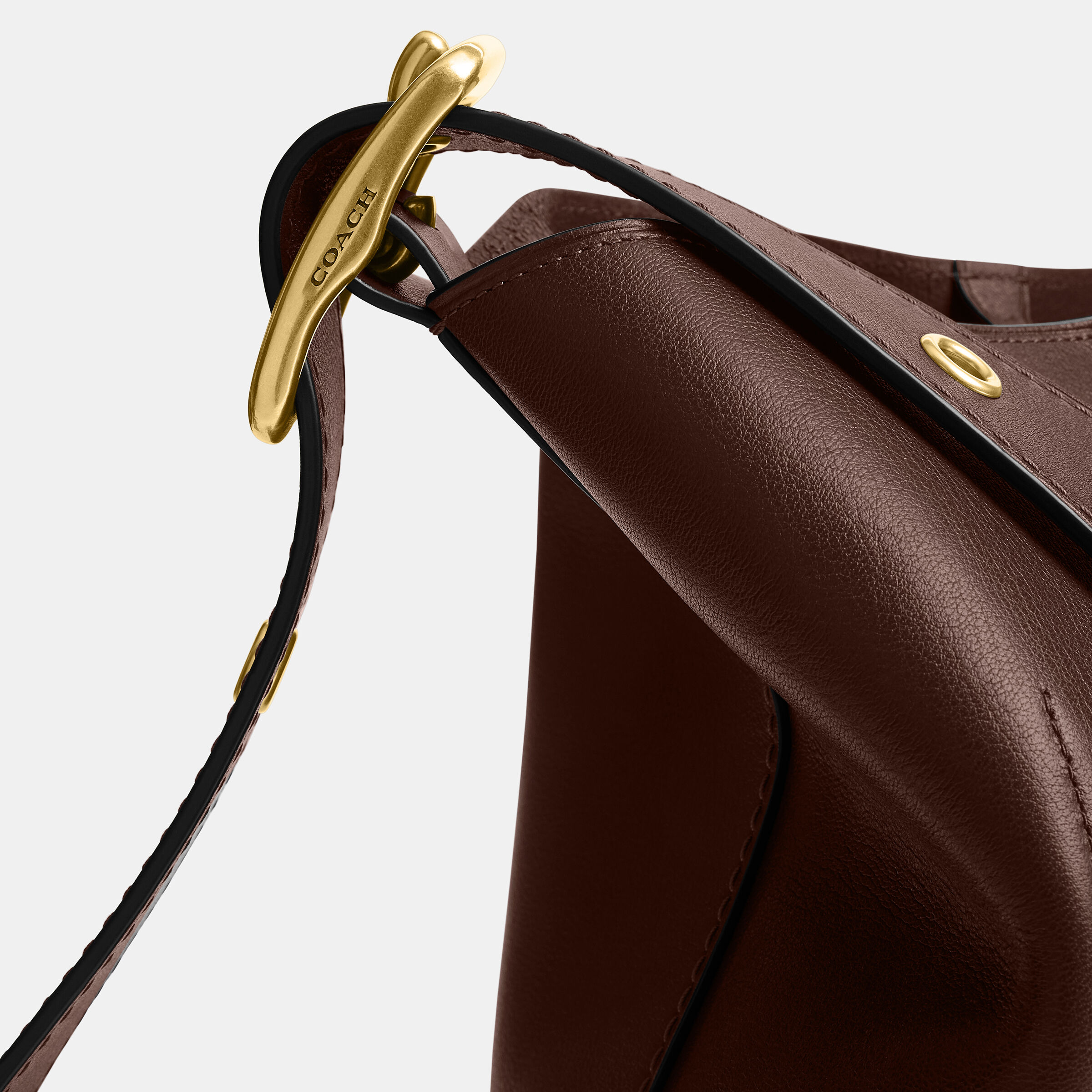 Buy COACH Bleecker Bucket Bag DARK BROWN Online in UAE