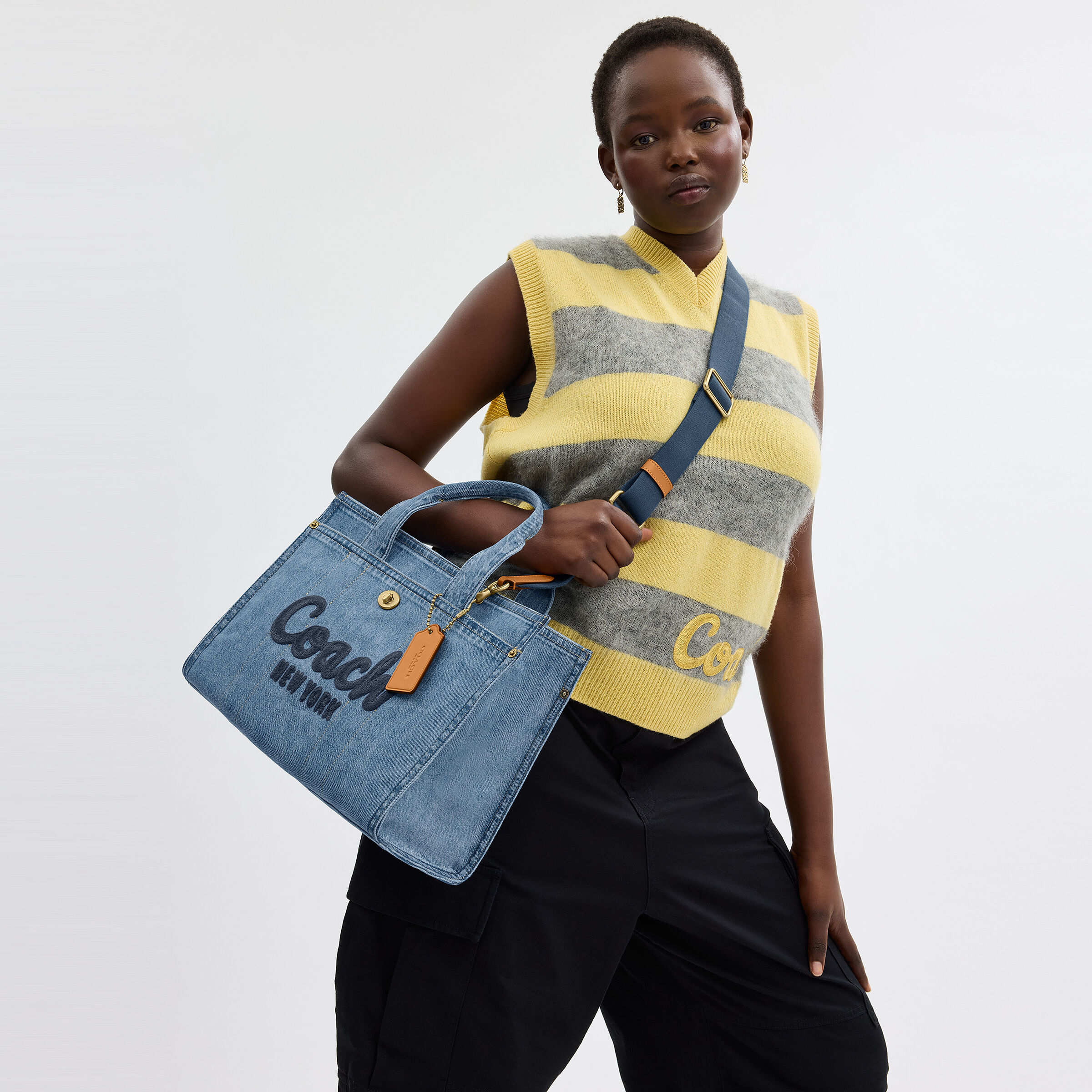 Buy COACH Cargo Tote Bag 34 Blue Online in UAE