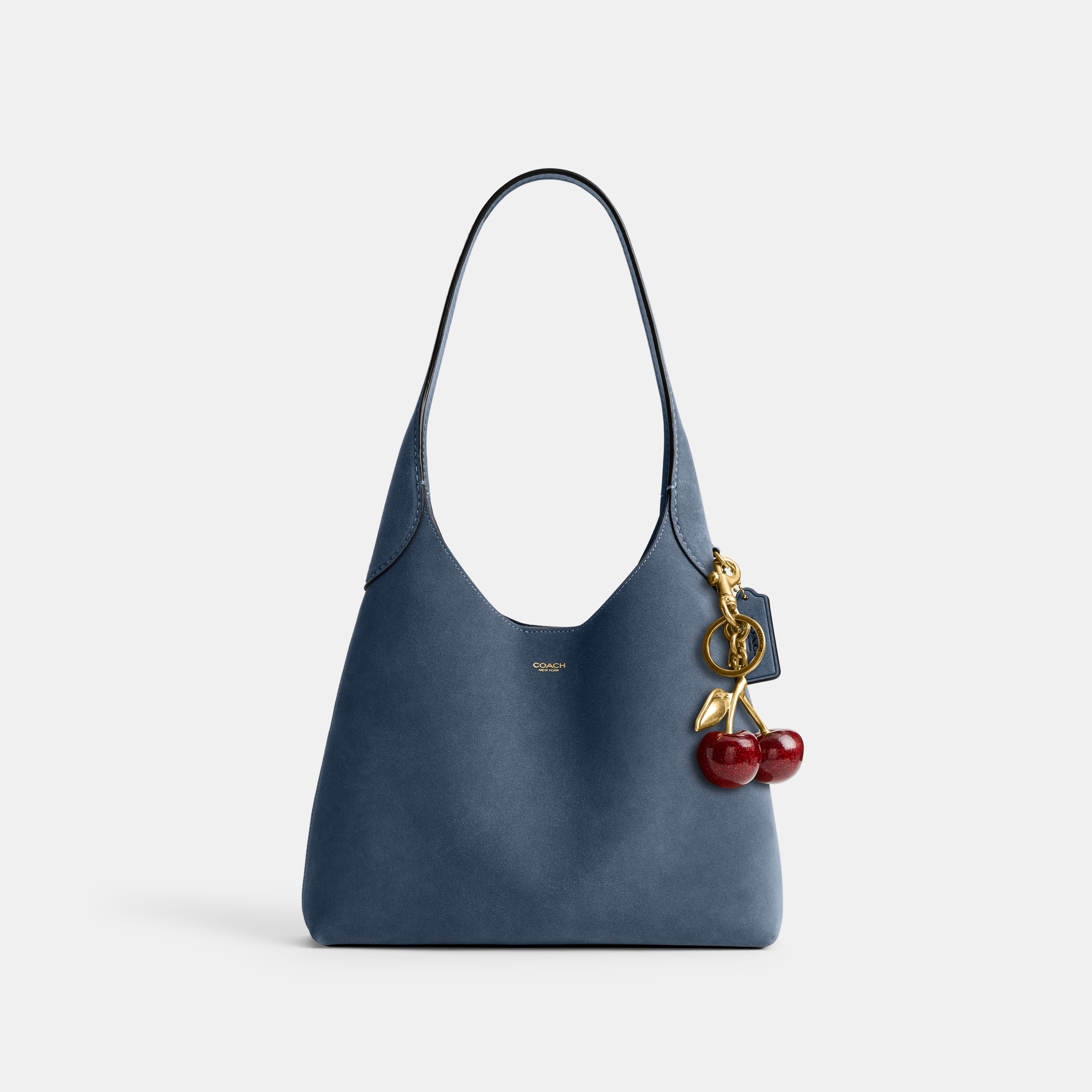 Buy COACH Suede Brooklyn Shoulder Bag 28 Light/Pastel Blue Online