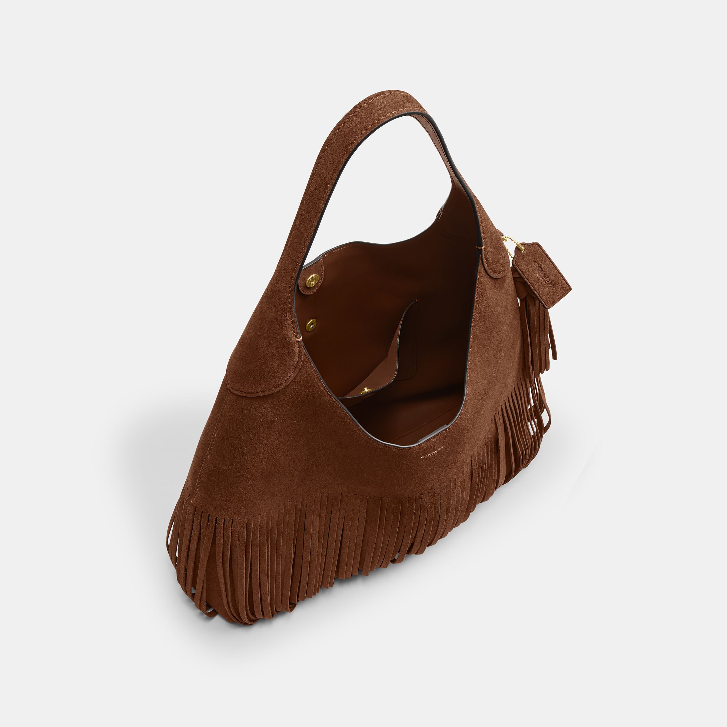 Buy COACH Brooklyn Shoulder Bag 39 With Fringe Brown Online in UAE