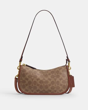 حقيبة ويفرلي قماش قنب محفور بشعار الماركة