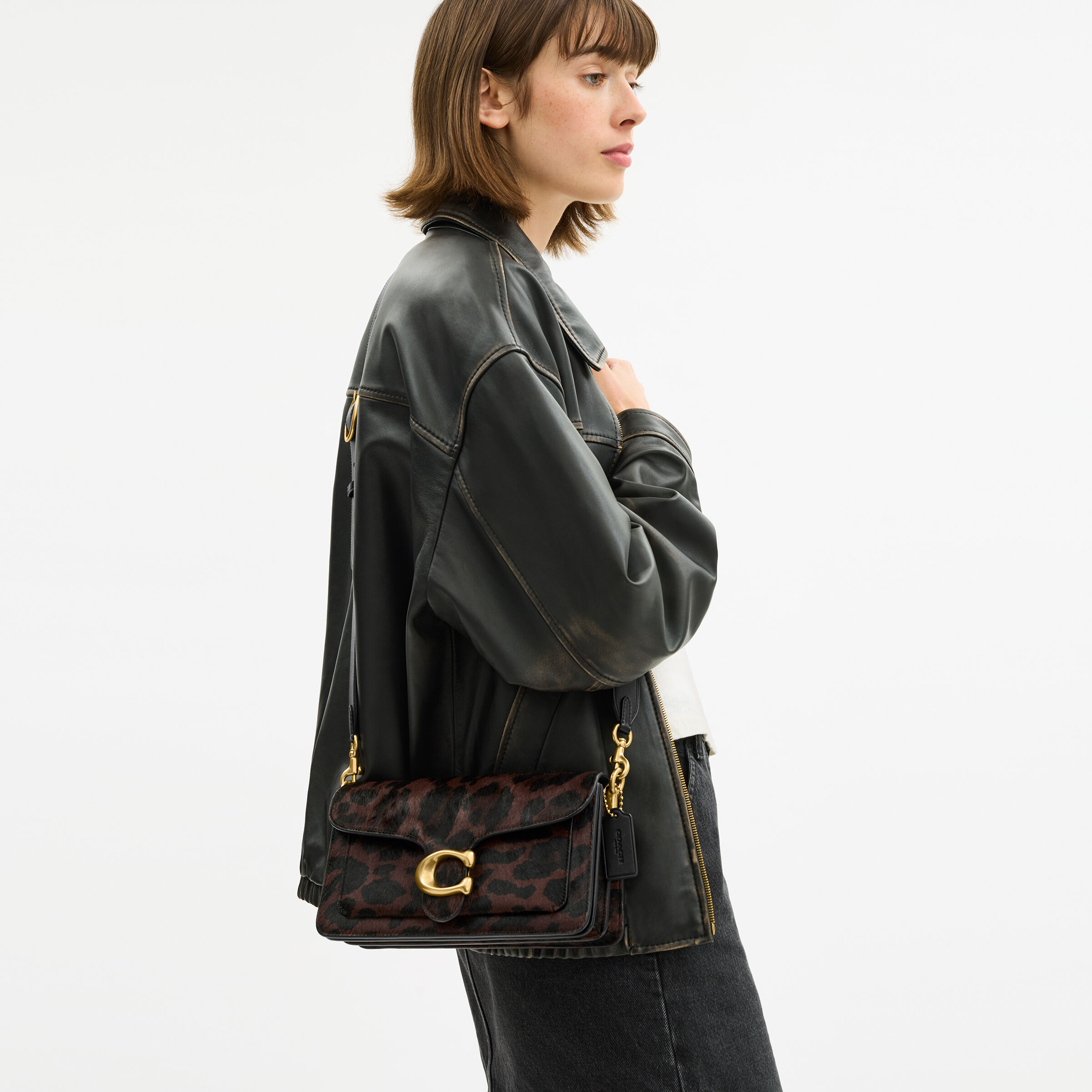 Buy COACH Tabby Shoulder Bag 26 In Haircalf With Leopard Print