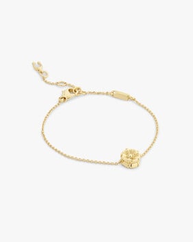 Signature Tea Rose Prong Charm Bracelet