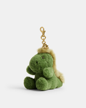 Little Rexy Dino Plushie Bag Charm In Shearling