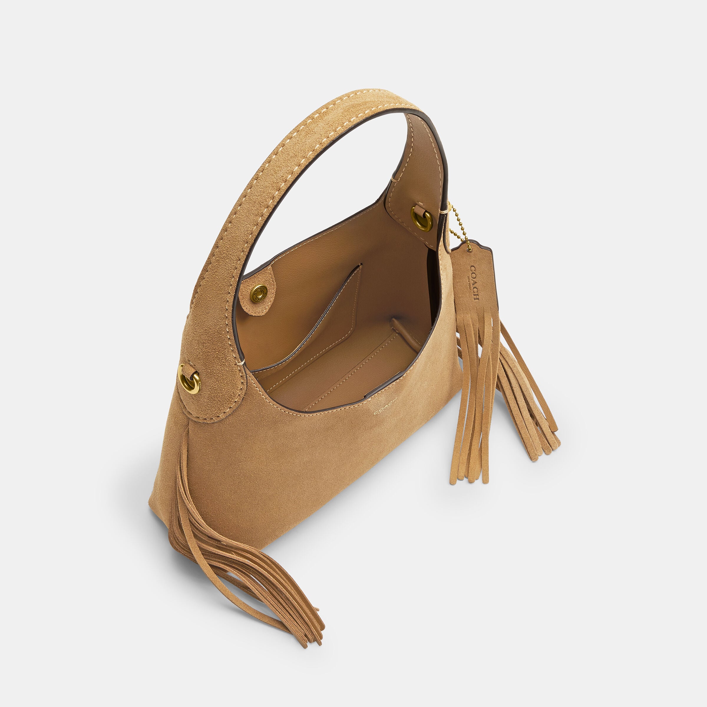 Buy COACH Brooklyn Shoulder Bag 23 With Fringe 23 BEIGE Online in UAE