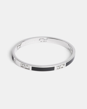 Horse And Carriage Cut Out Enamel Bangle