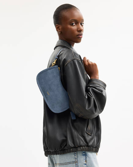 COACH Waverly Soho Leather Handbag Navy COACH WAVERLY BAG 