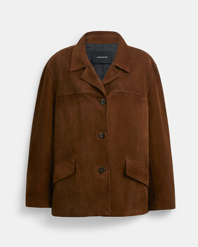 Sculpted C Suede Jacket