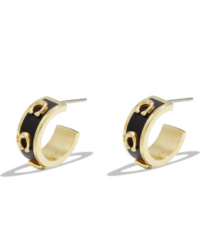 Pegged Signature Huggie Earrings