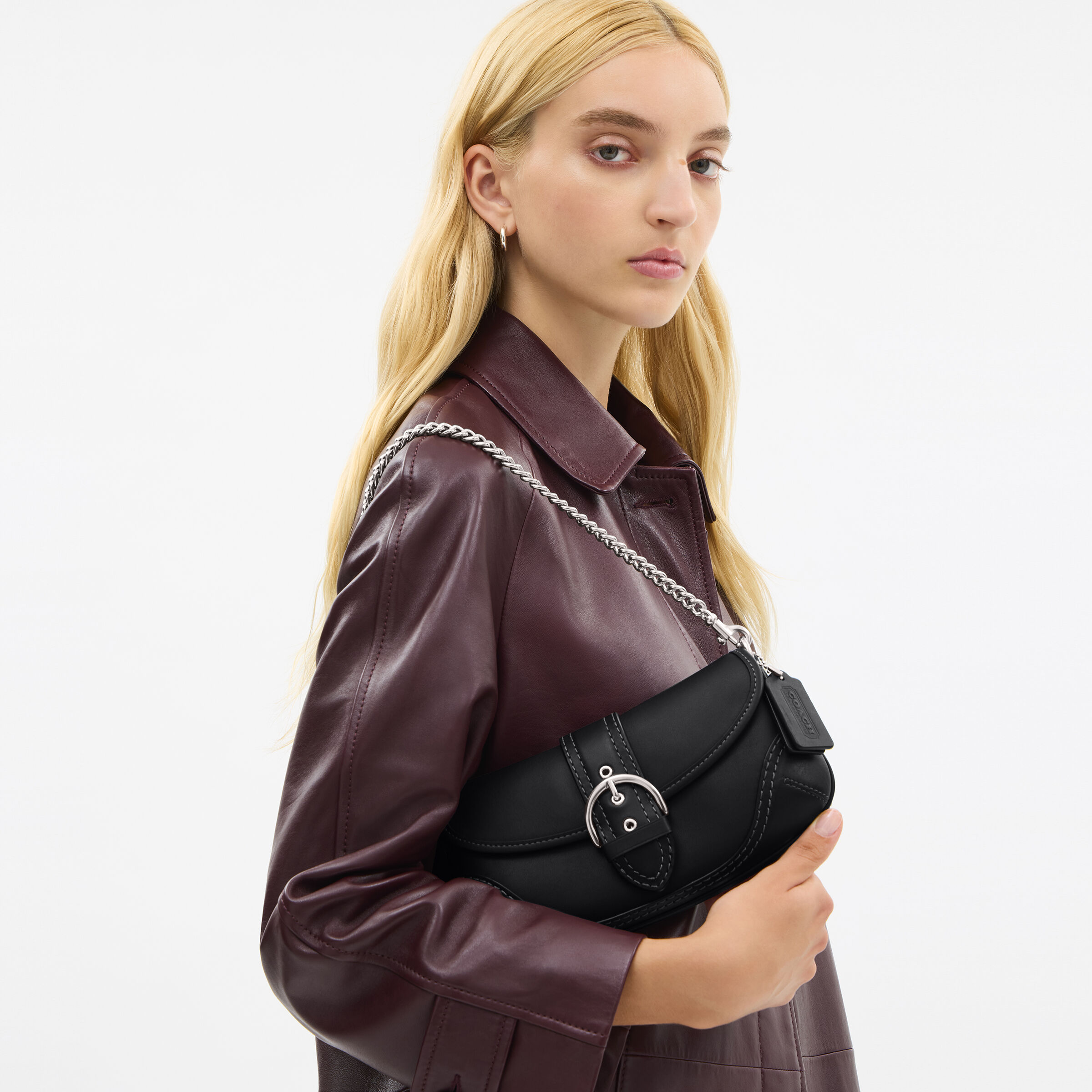 バッグ COACH One ShoulderBag SOHO Leather Black Buy COACH Soho Bag 25 Black Online in UAE