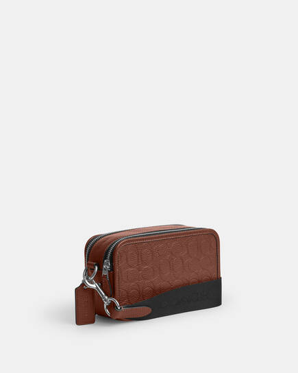 Buy COACH Wyatt Crossbody Bag In Signature Leather DARK BROWN 