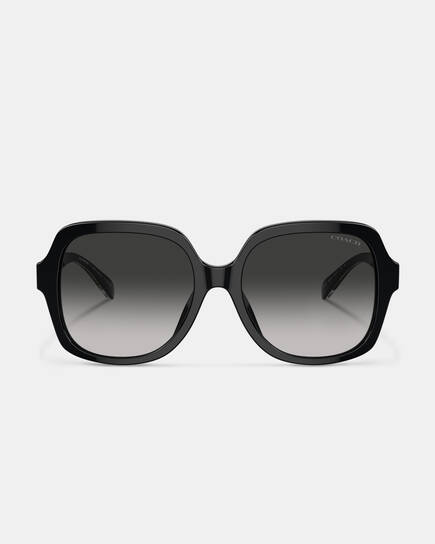 Coach Signature Ombré Oversized Square Sunglasses COACH® | Signature Ombré Oversized Square Sunglasses main image 3