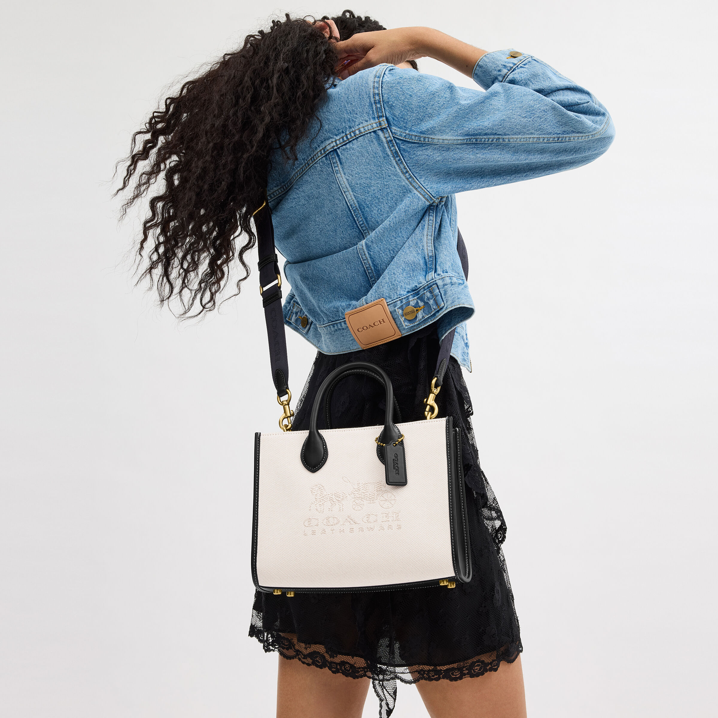 Buy COACH Ace Tote 26 CREAM Online in UAE