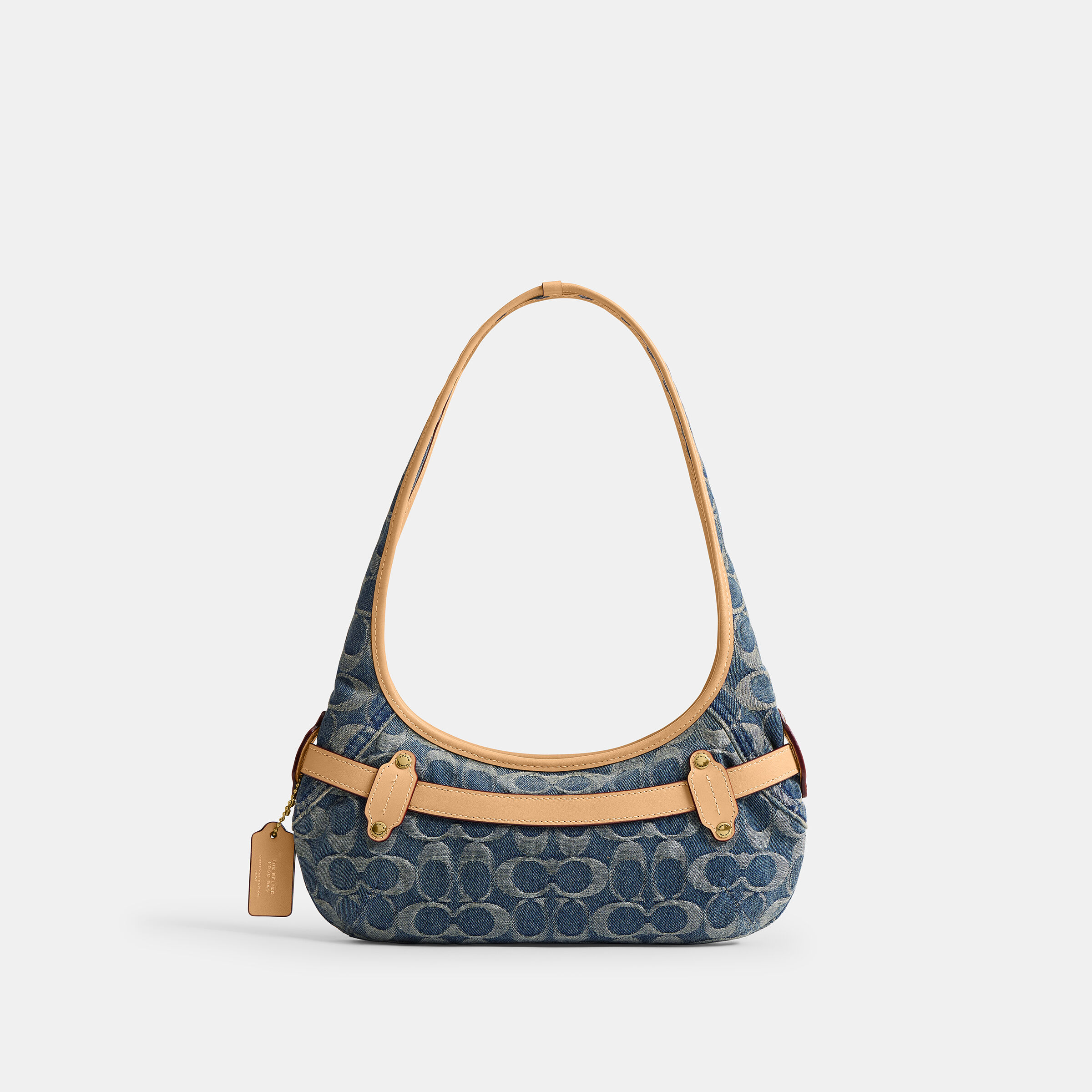 バッグ COACH Denim Ergo shoulder Signature Buy COACH Belted Ergo Shoulder Bag 26 In Signature Loved Denim