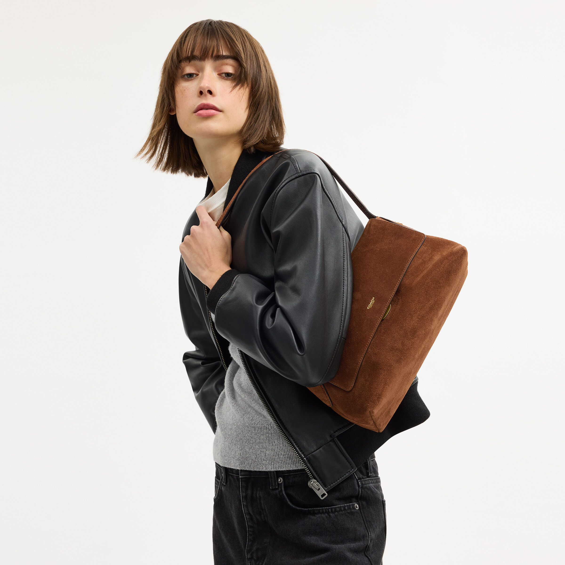 Buy COACH Chelsea Shoulder Bag 30 Brown Online in UAE