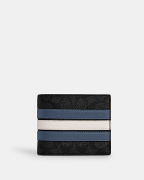 3-in-1 Wallet In Signature Canvas With Varsity Stripe