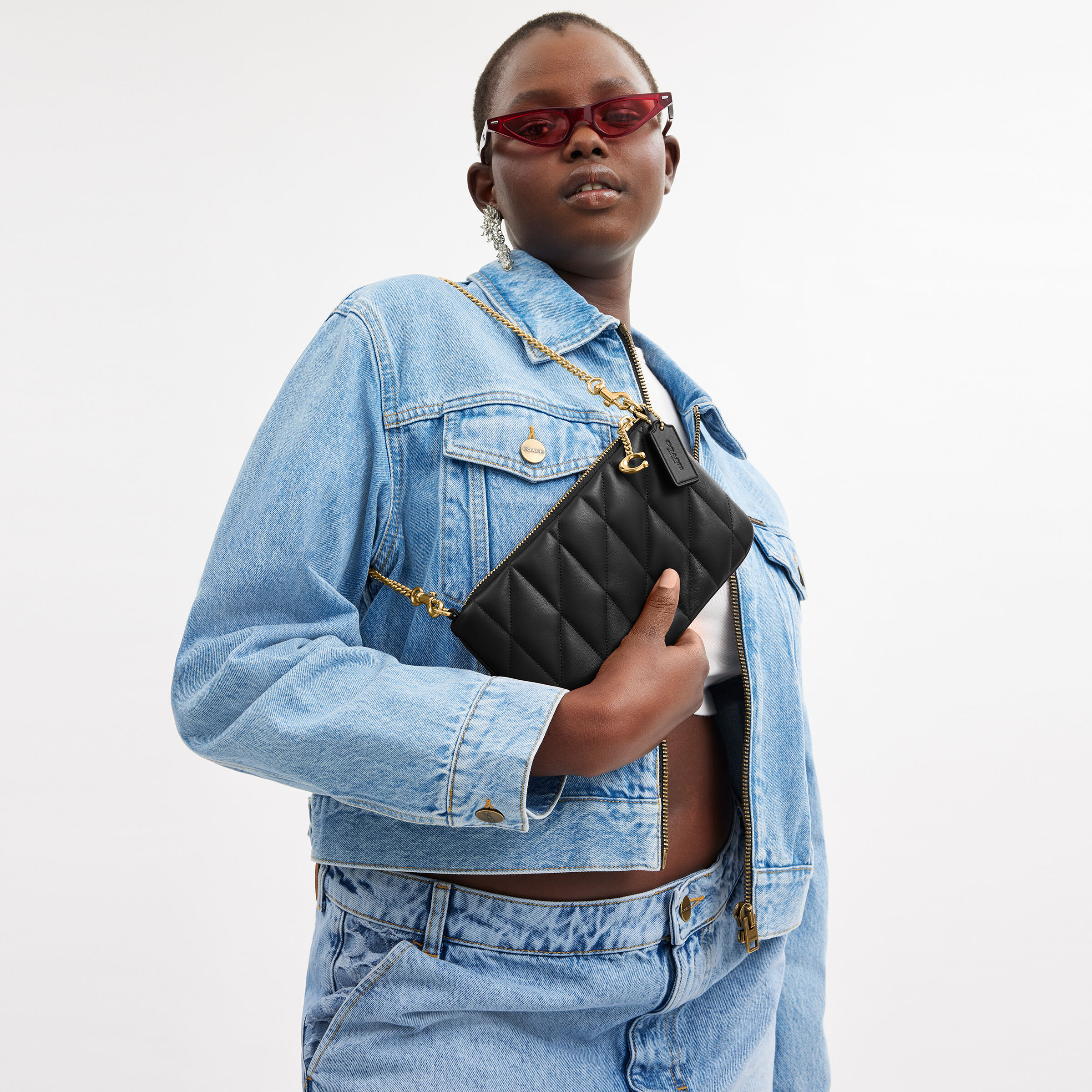 Buy COACH Pouch Bag With Pillow Quilting Black Online in UAE