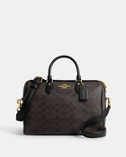 حقيبة ساتشيل روان كبيرة قماش قنب ناعم بشعار الماركة