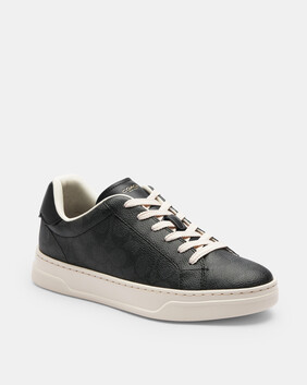 سنيكرز بكاحل مرتفع قماش قنب بشعار الماركة