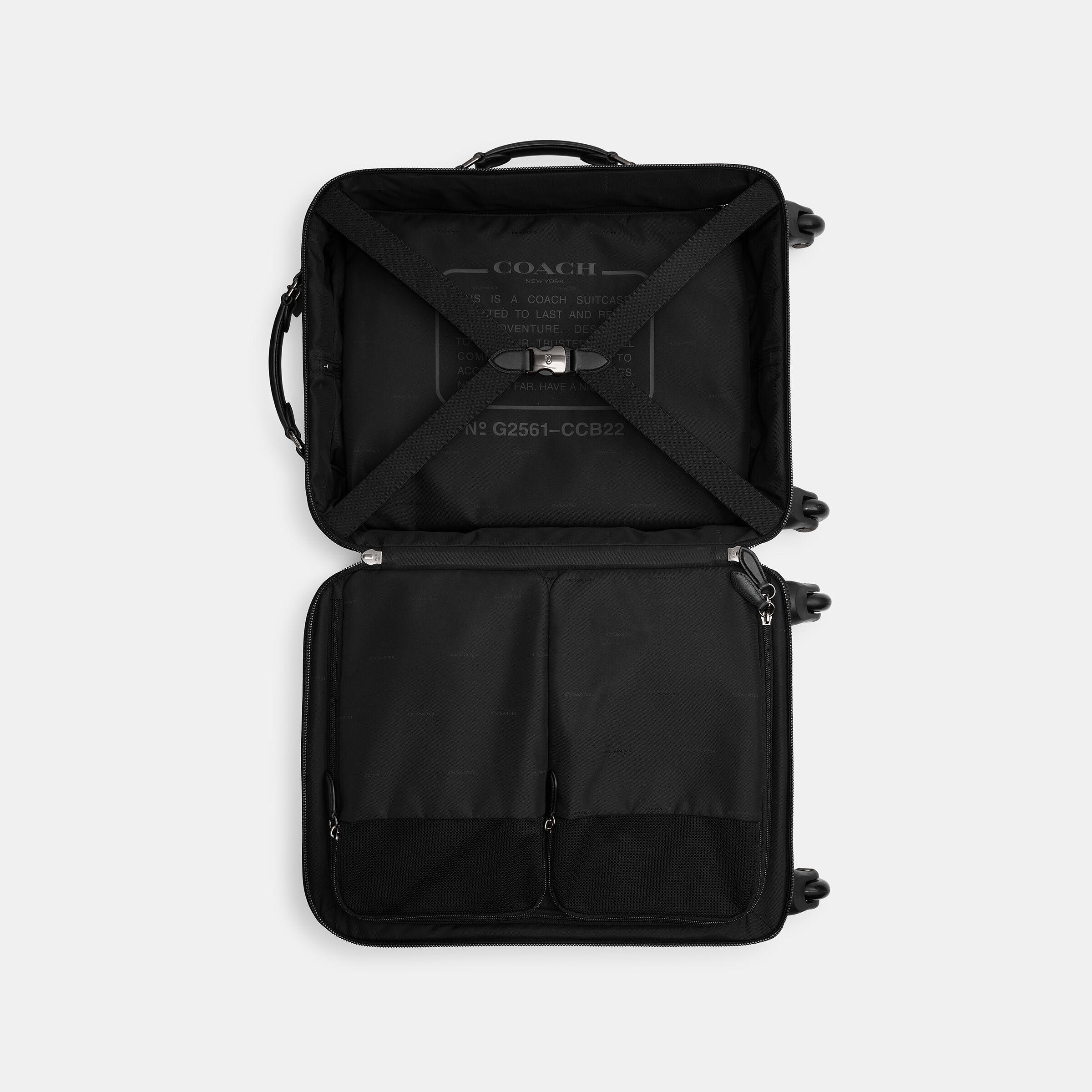 Buy COACH Wheeled Carry On In Signature Canvas Black Online in UAE